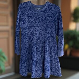 💖💕Cat & Jack Girls' Leopard Print Long Sleeve Knit Dress Size Large 10-12